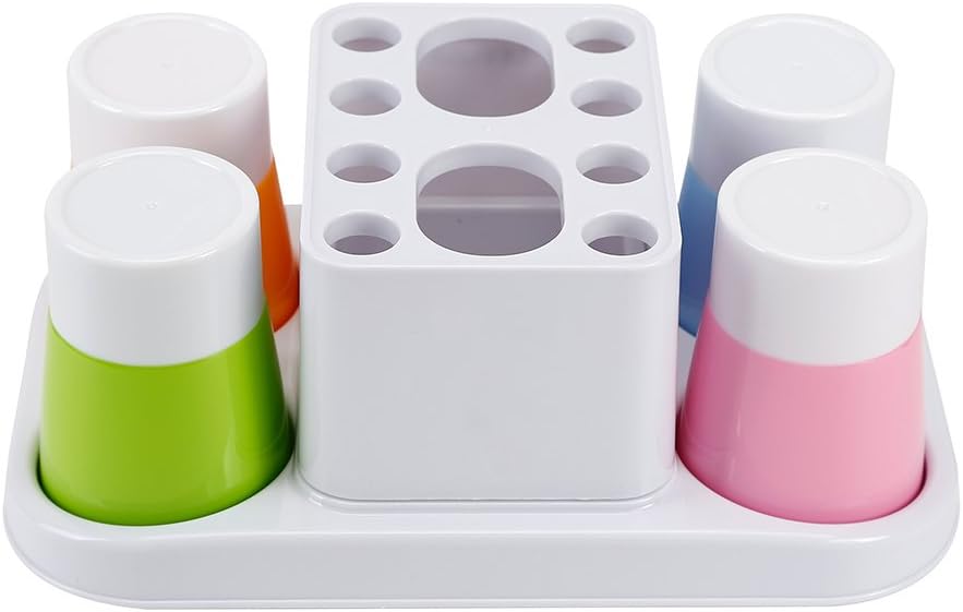 Eslite Toothbrush Holder and Large Organizer Stand for Bathroom