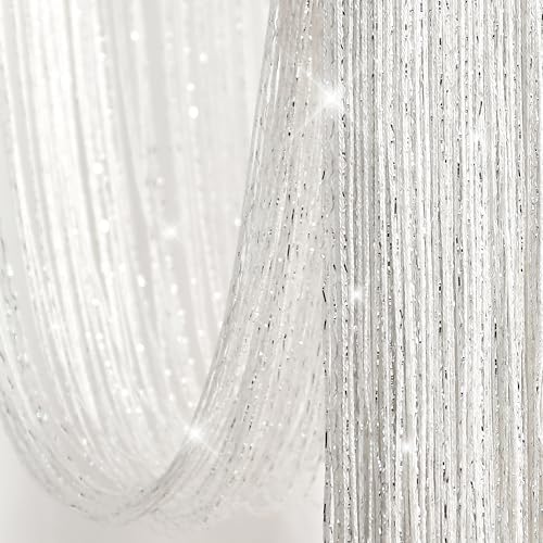 Lush Decor Night Sky String Thread Shower Curtain Set