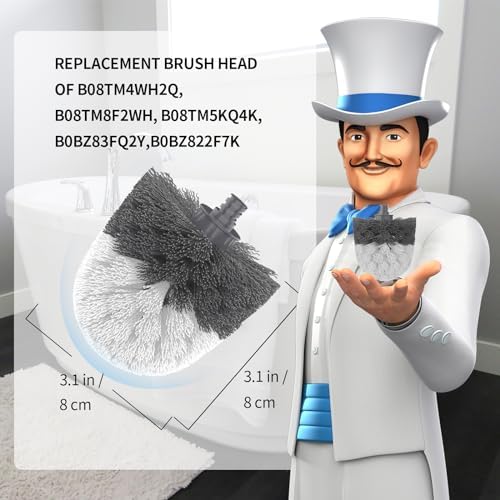 MRSIGA Premium Toilet Brush Replacement Head 2 Pack