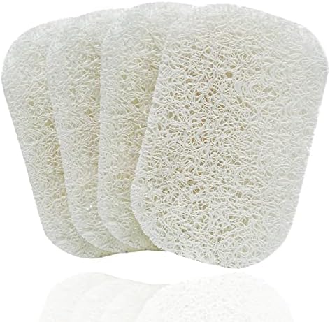 HUSGA Soap Saver Pads Non-Slip Durable Holder 4 Pack White