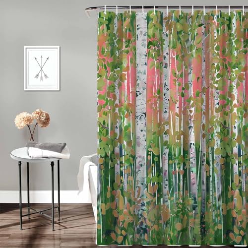 72 Inches Waterproof Shower Curtain Set with 12 Hooks 1