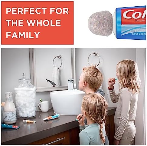 Chrome Cherry SqueezMe Self-Closing Toothpaste Caps Pack of 6