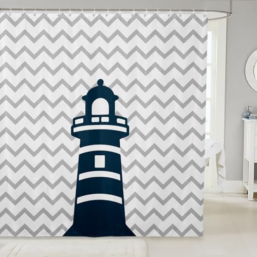Feelyou Nautical Themed Shower Curtain Set 72x78