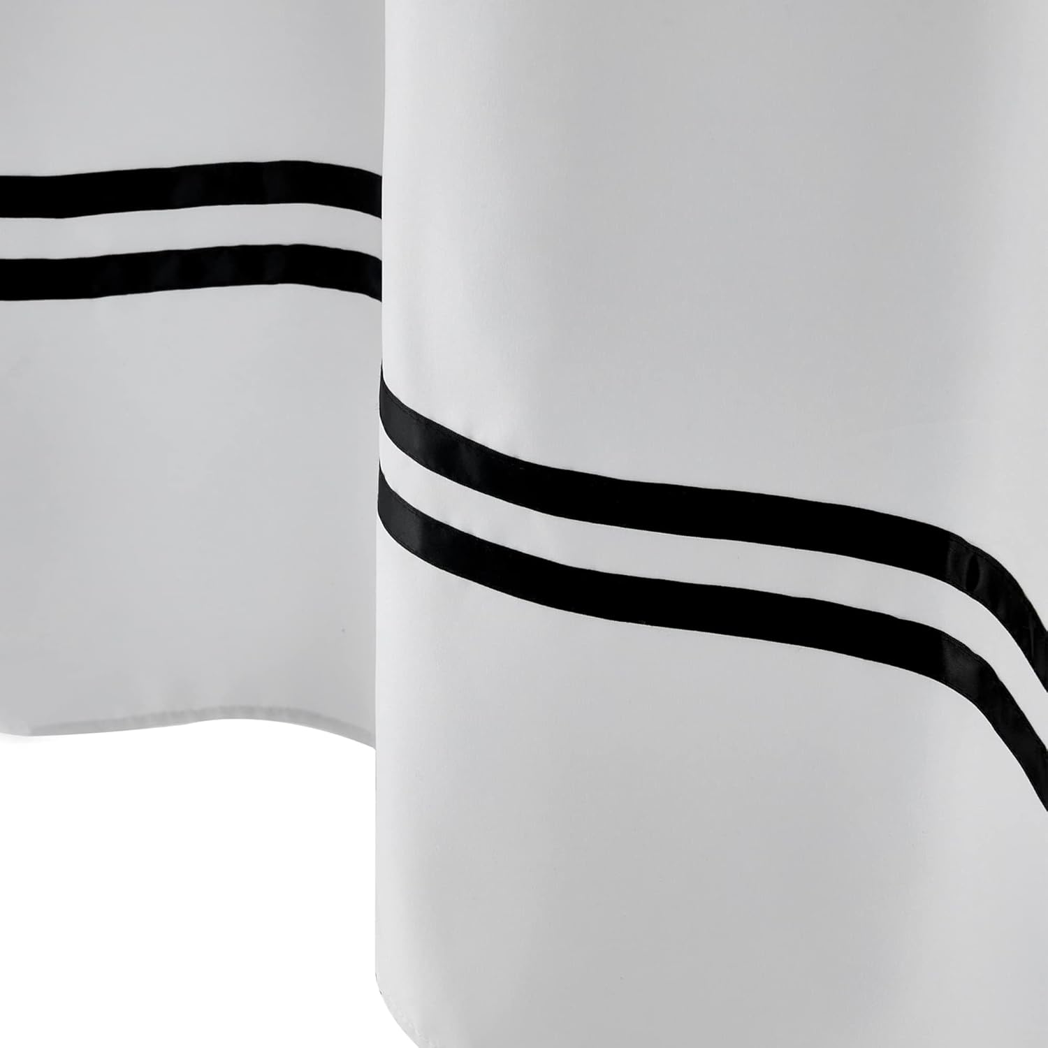 River Dream Sheer Fabric Shower Curtain Set with Liner 71x74 Inch White