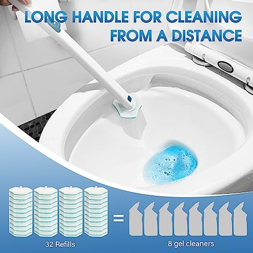 BALORIZ Toilet Brush Refills 32 Count for Deep Cleaning 1