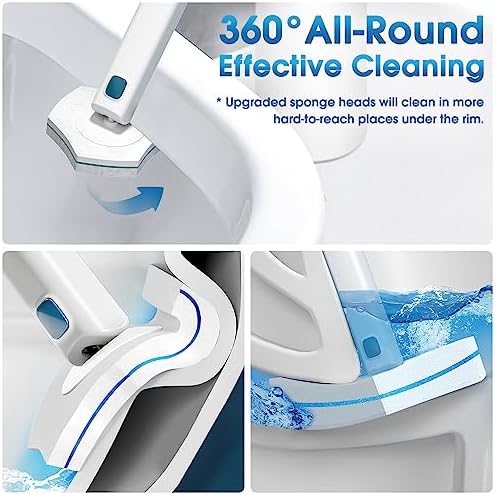 BALORIZ Toilet Brush Refills 32 Count for Deep Cleaning 1