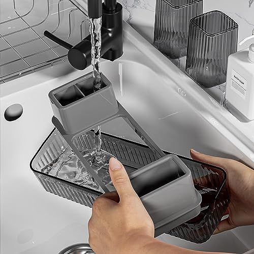 Vowupt Toothbrush Holder Set 2 Cups Organizer