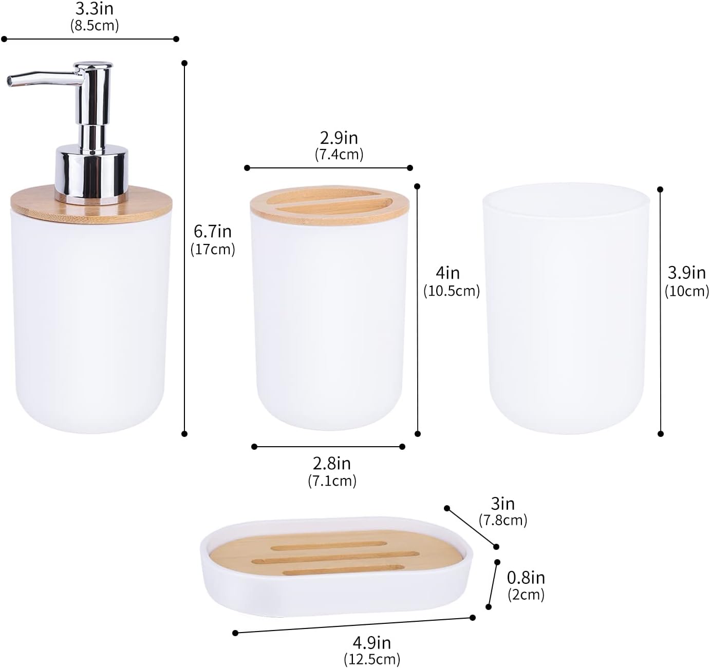 MOCHTERO 4-Piece Bathroom Accessories Set