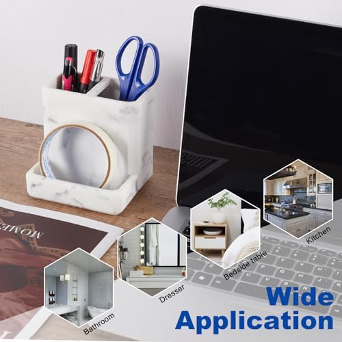 SZYRL Toothbrush Holder with 3 Compartment Storage