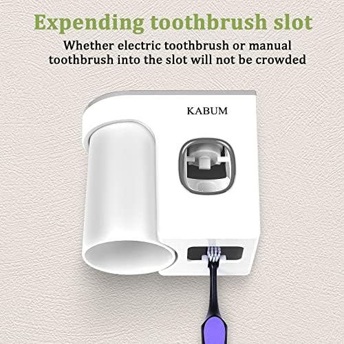 KABUM Toothbrush Holder - Wall Mounted Grey