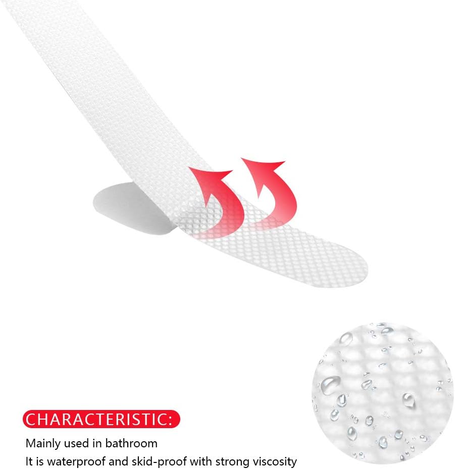 XURI Non-Slip Bathtub Stickers 12PCS Clear Safety Strips 1