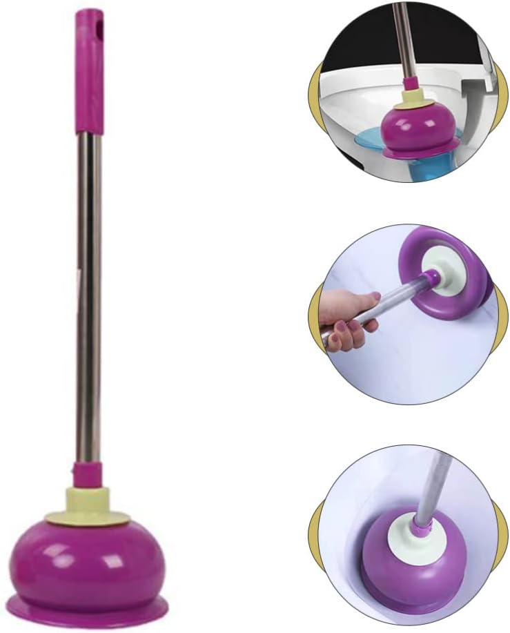 Angoily Purple Toilet Plunger with Handle