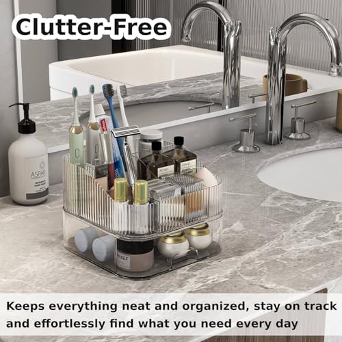 YOOLENS Toothbrush Toothpaste Holder 7 Slots Organizer