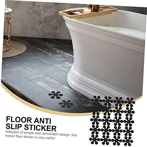 Ciieeo 20pcs Non-Slip Bath Stickers Waterproof Safety Adhesive Sticks Black