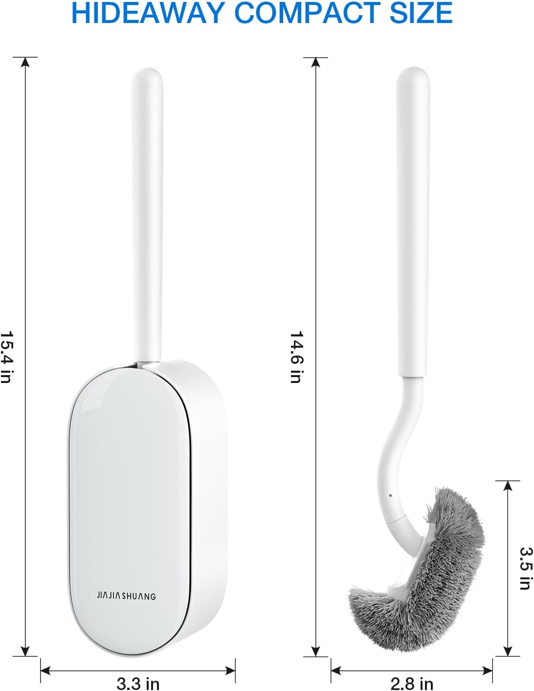 OSCIOSS Toilet Brush and Holder Set White