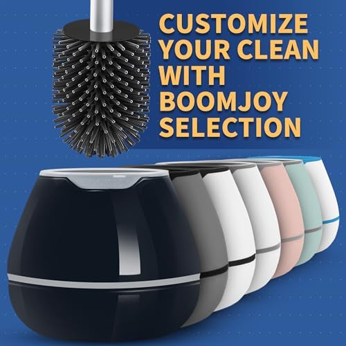 BOOMJOY Toilet Brush Set 2 Pack Silicone Tweezers for Bathroom Cleaning