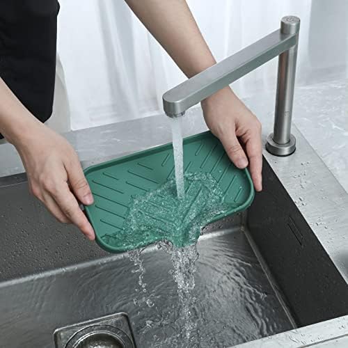 MicoYang Silicone Soap Dish with Drain Spout - Green 9653