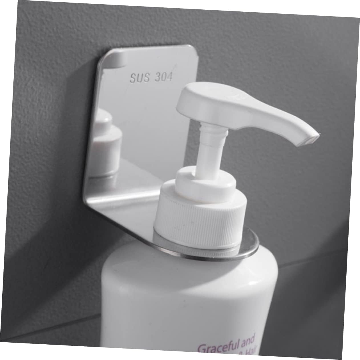 PRETYZOOM Stainless Steel Shower Gel Rack Easy Install Wall Mount