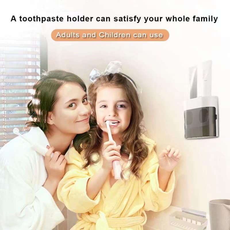 StAider Wall-Mounted Electric Toothbrush Holder with Storage and Toothpaste Squeezers
