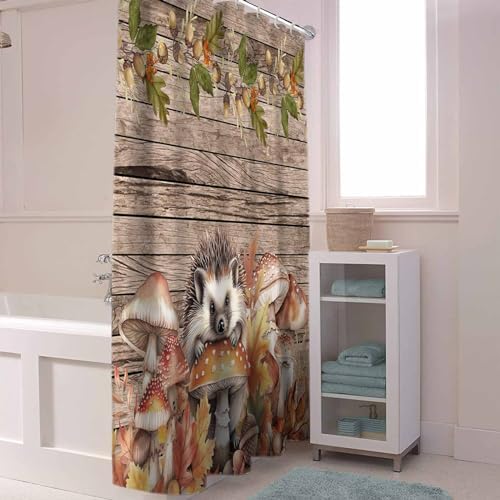 Funnywall88 72x72 Inch Waterproof Shower Curtain Set with 12 Hooks