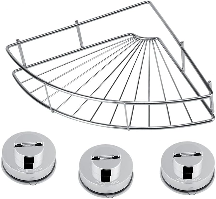 BAHELS Corner Shower Caddy with Vacuum Suction Cup