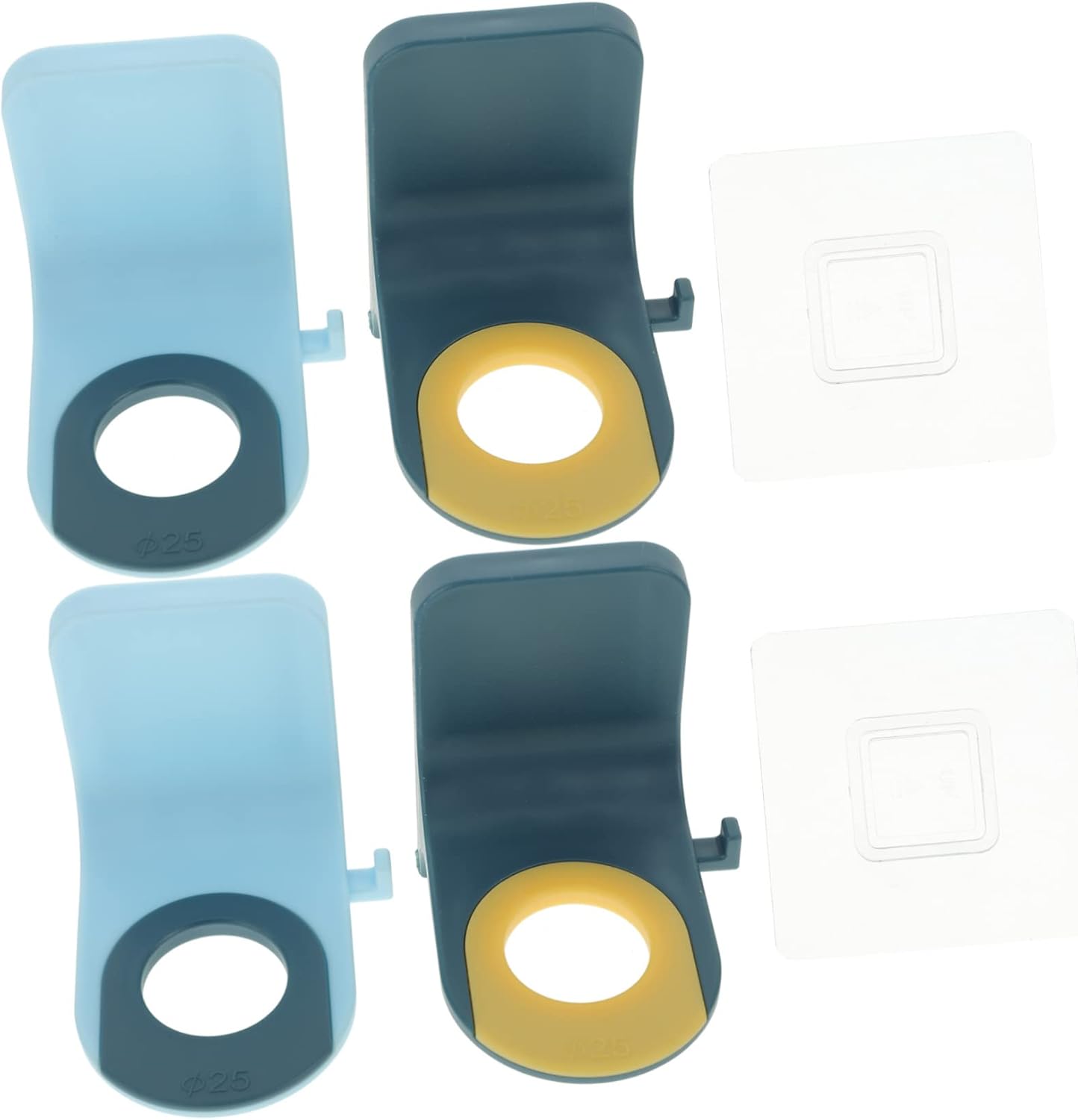 Ciieeo 4Pc Wall Shampoo Holder No Drill Adhesive Rack