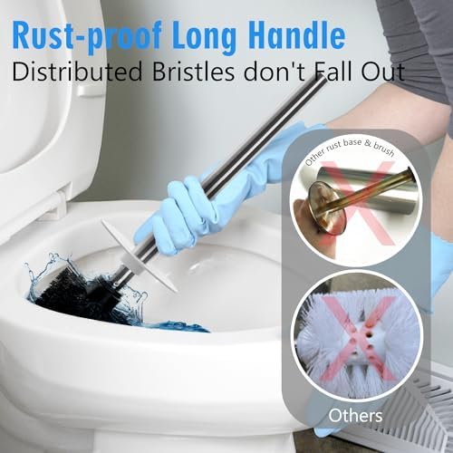 Viosuniu Matt White Ceramic Toilet Brush Set 1