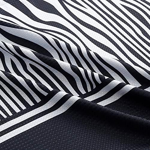 WPM White Zebra Bathroom Rug Set with Shower Curtain and Towels