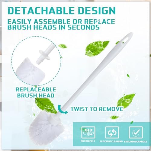 Tioncy 15 Pcs Toilet Brush Set Heavy Duty