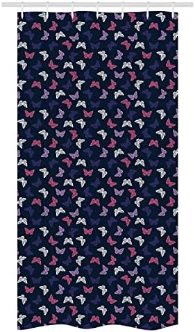 Ambesonne Moth Stall Shower Curtain Set with Hooks