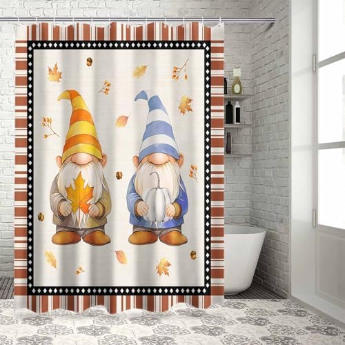 Funnywall88 72x72 Inch Dwarfs Retro Shower Curtain Set with 12 Hooks