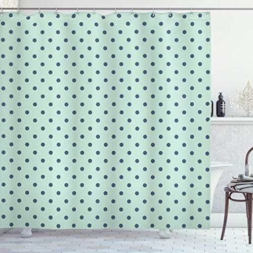 Ambesonne Abstract Shower Curtain with 12 Hooks Pale Blue