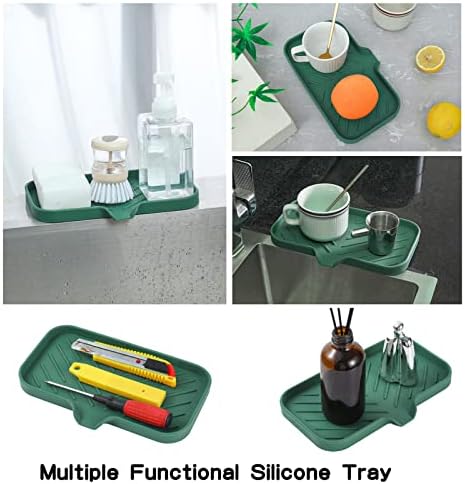 MicoYang Silicone Soap Dish with Drain Spout - Green 9653