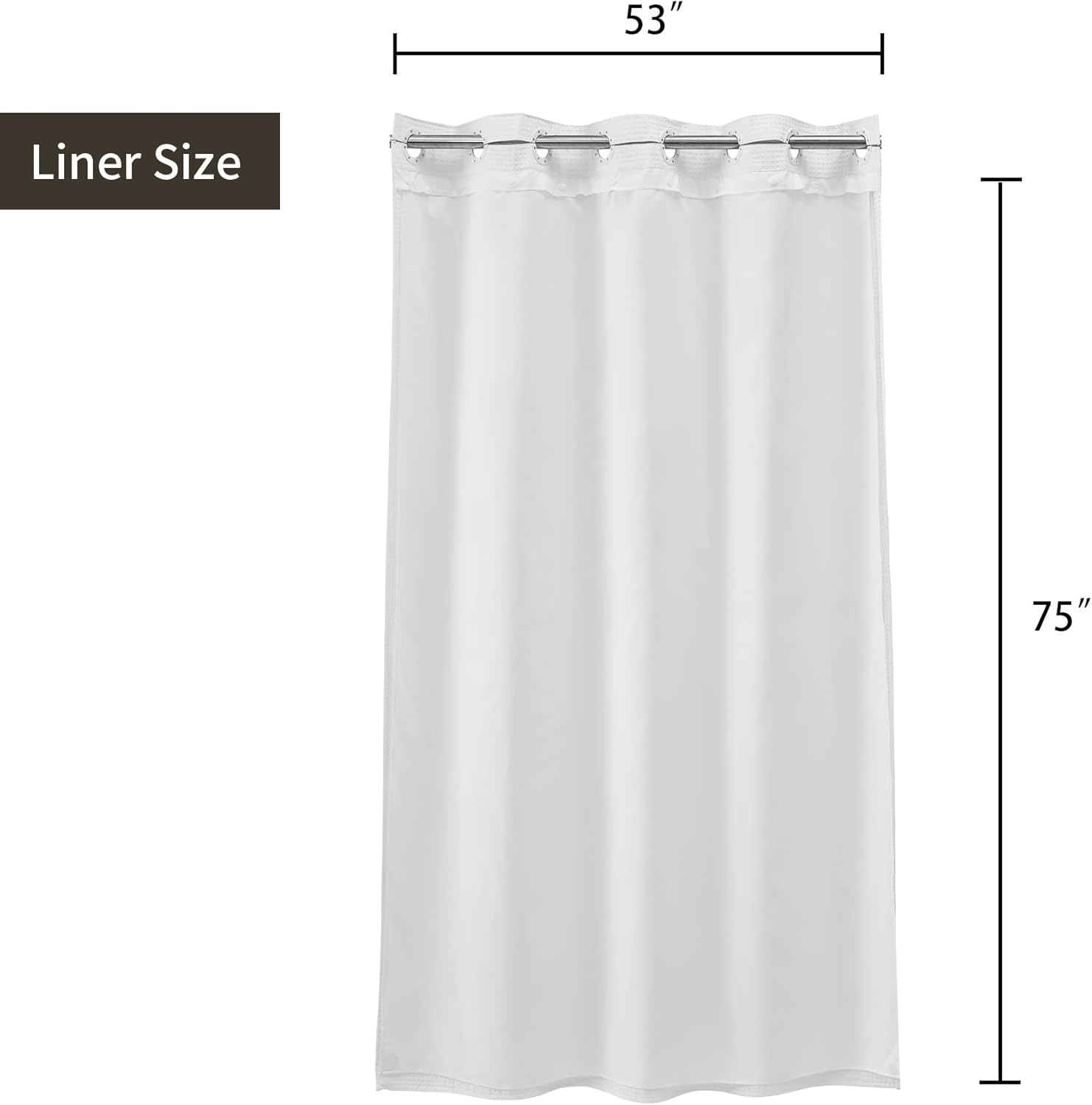 River Dream Shower Curtain Set with Snap-in Liner and Magnets