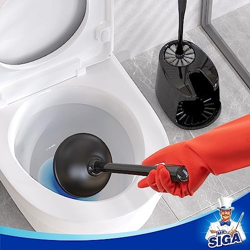 MRSIGA Toilet Plunger and Bowl Brush Set 1