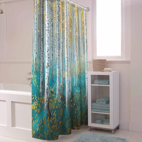 Funnywall88 72 Inches Branch Plant Art Shower Curtain Set with 12 Hooks