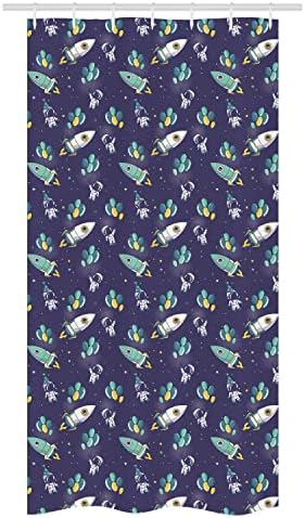 Ambesonne Starry Space Party Shower Curtain Set