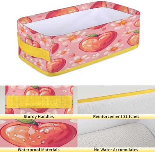 Snatocys Allover Fruits Peachy Toilet Paper Basket