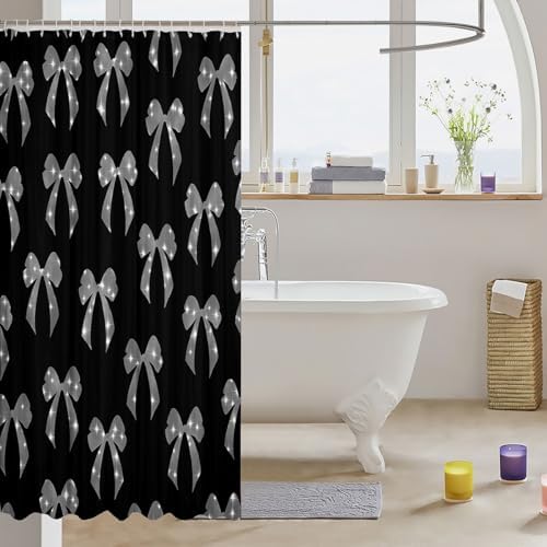 Feelyou Kids Bow Shower Curtain Set 72x72