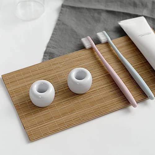Mini Ceramic Toothbrush Holder 2-Piece Set 1