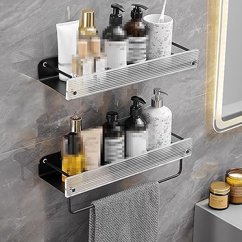 BAHELS Wall Mounted Aluminum Shower Rack 30cm 1