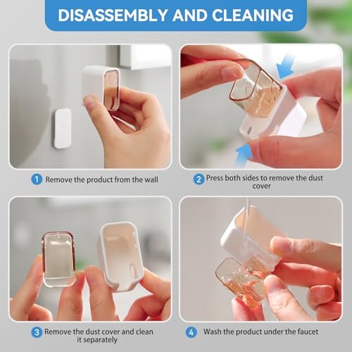 MOPMS Wall Mounted Toothbrush Holder 2PCS