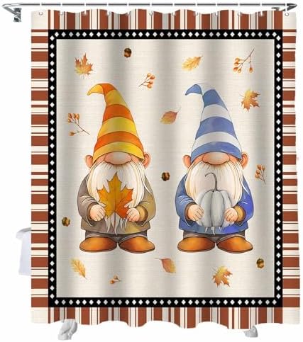 Funnywall88 72x72 Inch Dwarfs Retro Shower Curtain Set with 12 Hooks