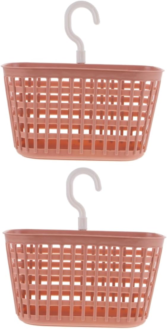 SOLUSTRE 2pcs Wall Mounted Plastic Shower Basket