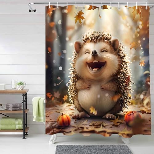 Funnywall88 72 Inches Maple Cartoon Shower Curtain Set