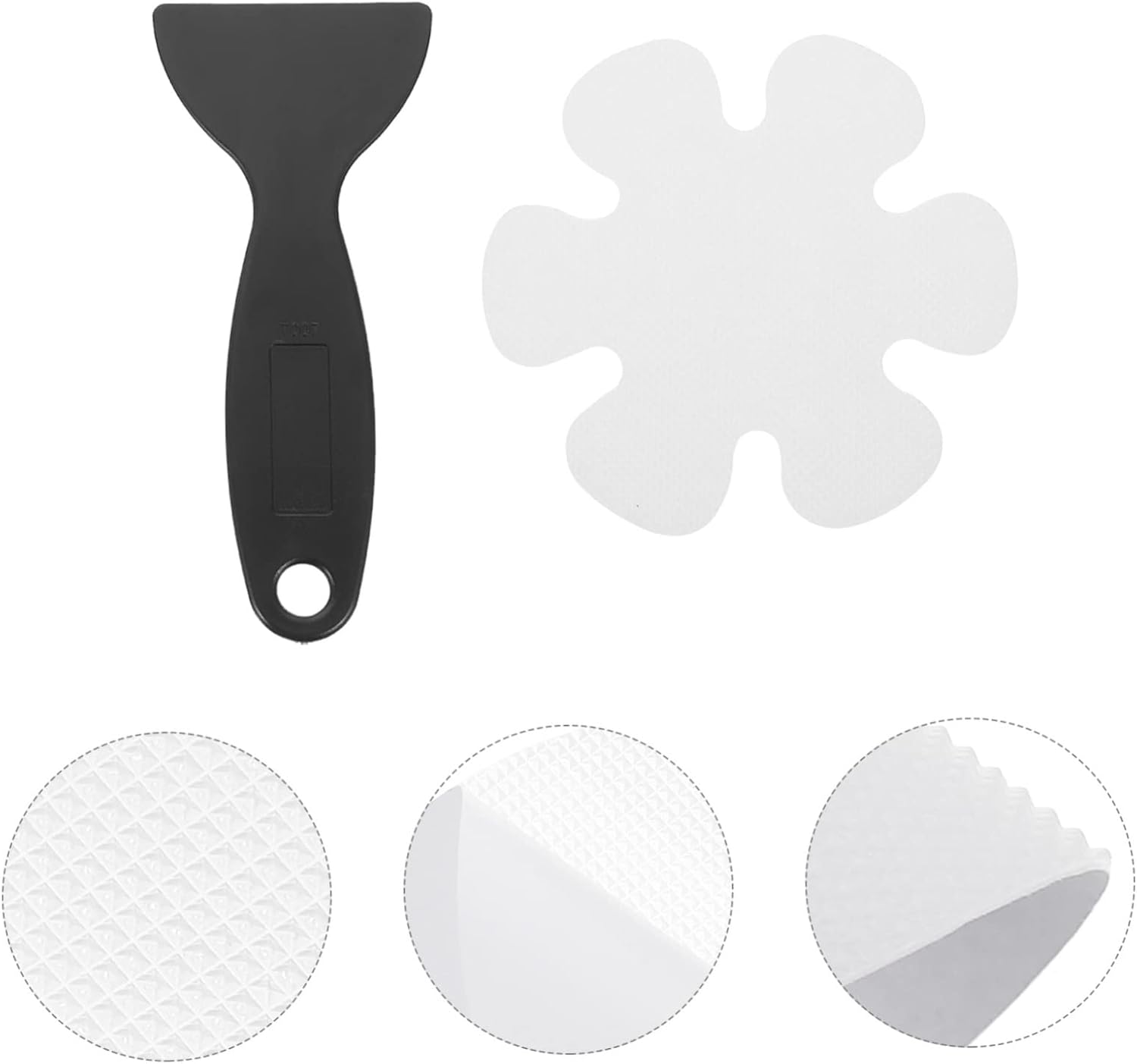 VOSAREA Flower-Shaped Non-Slip Floor Sticker for Bathroom