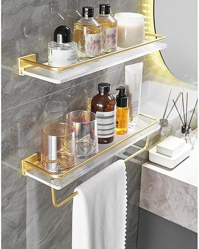 BAHELS Floating Wall Mounted Shower Caddy Shelf 30cm