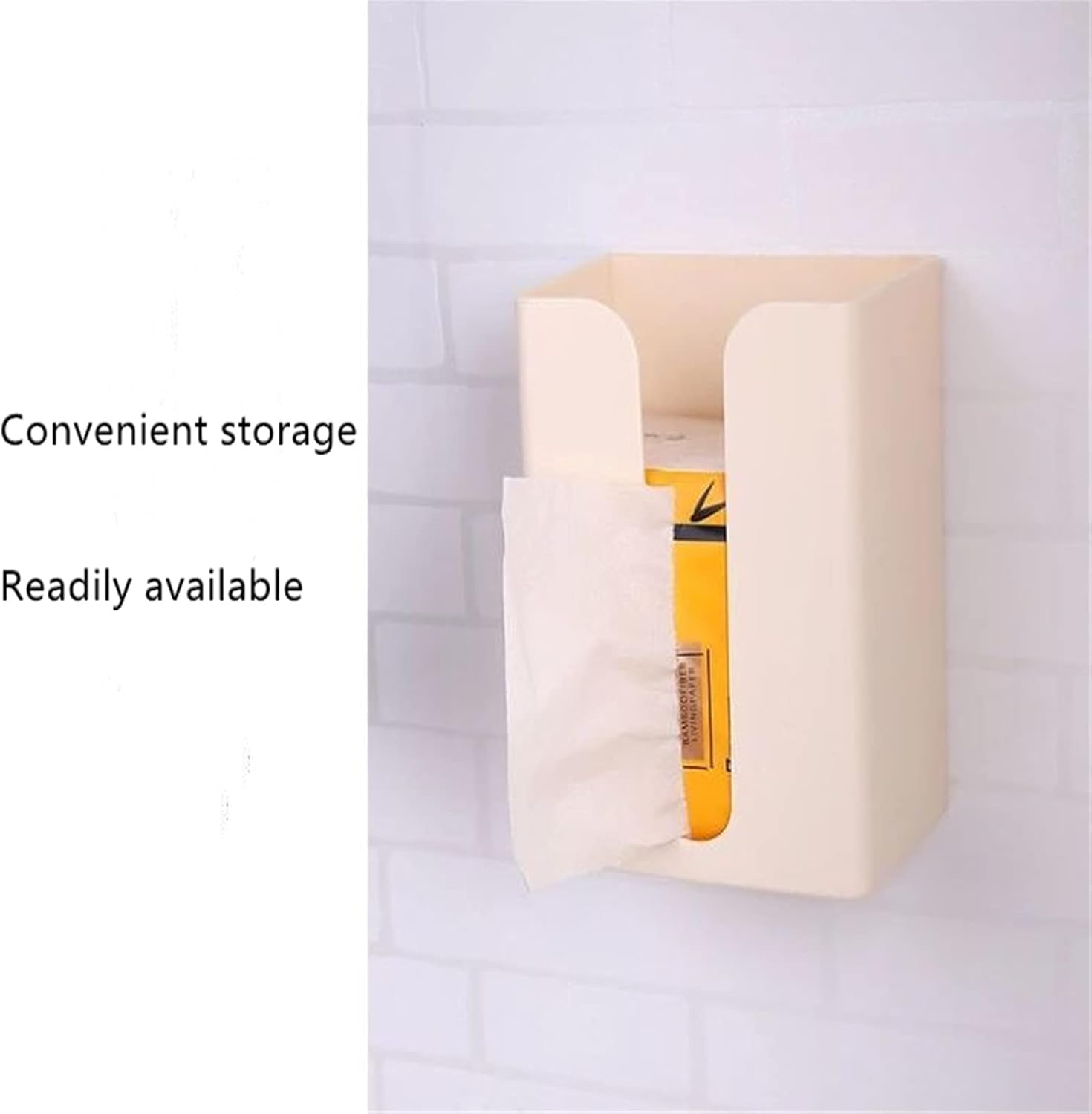 Stsmcl Tissue Box Wall Hanging Multi-Function Minimalist Storage Pink