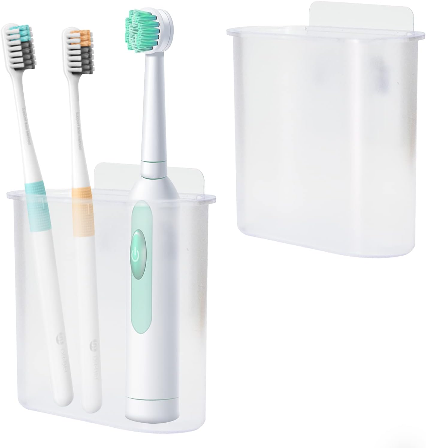 Kulusion 2 Packs Wall Mounted Toothbrush Holders