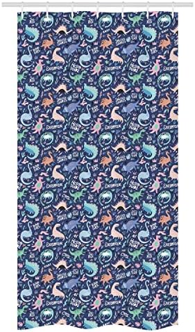 Ambesonne Dinosaur Shower Curtain Set with Hooks